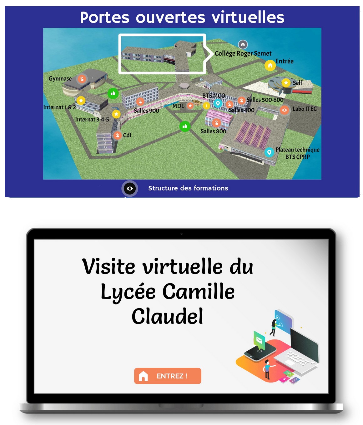 Visite virtuelle du Lycée Camille Claudel