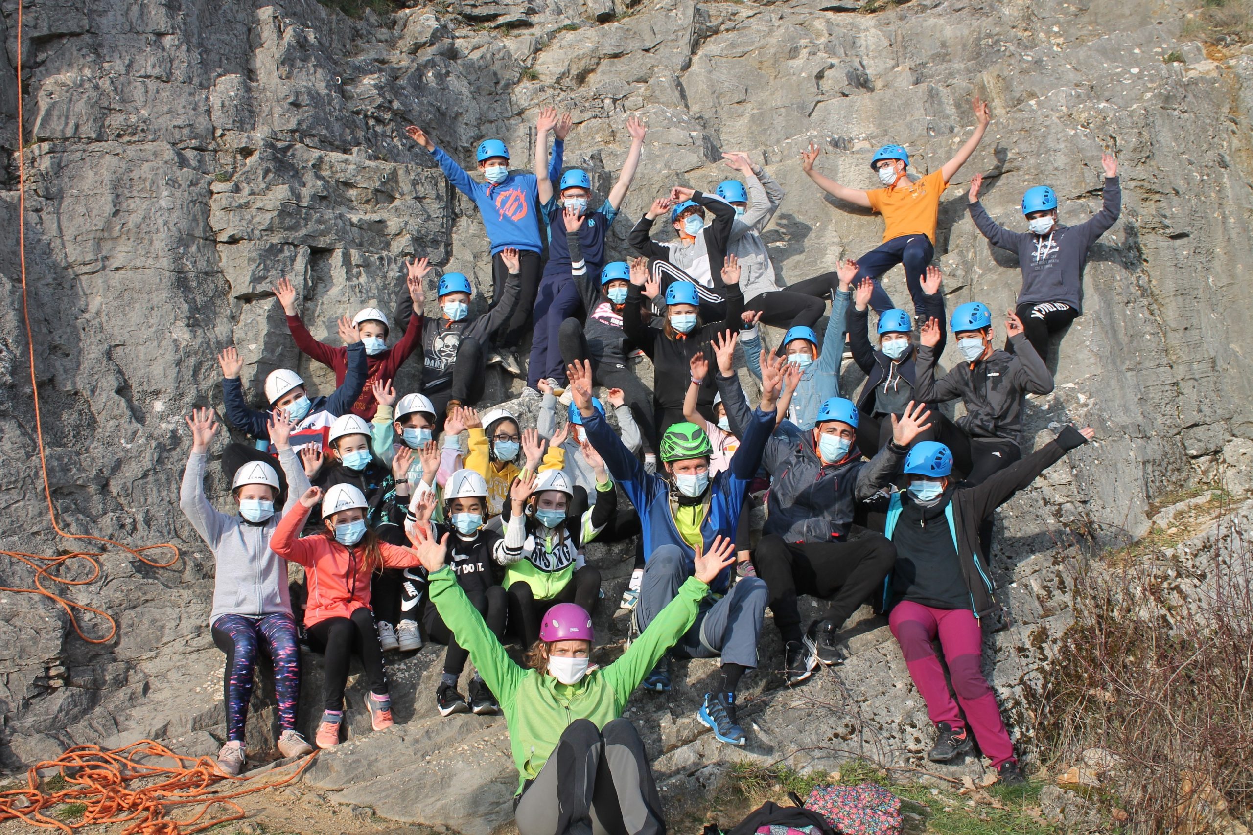 les grimpeurs en falaise 10 mars